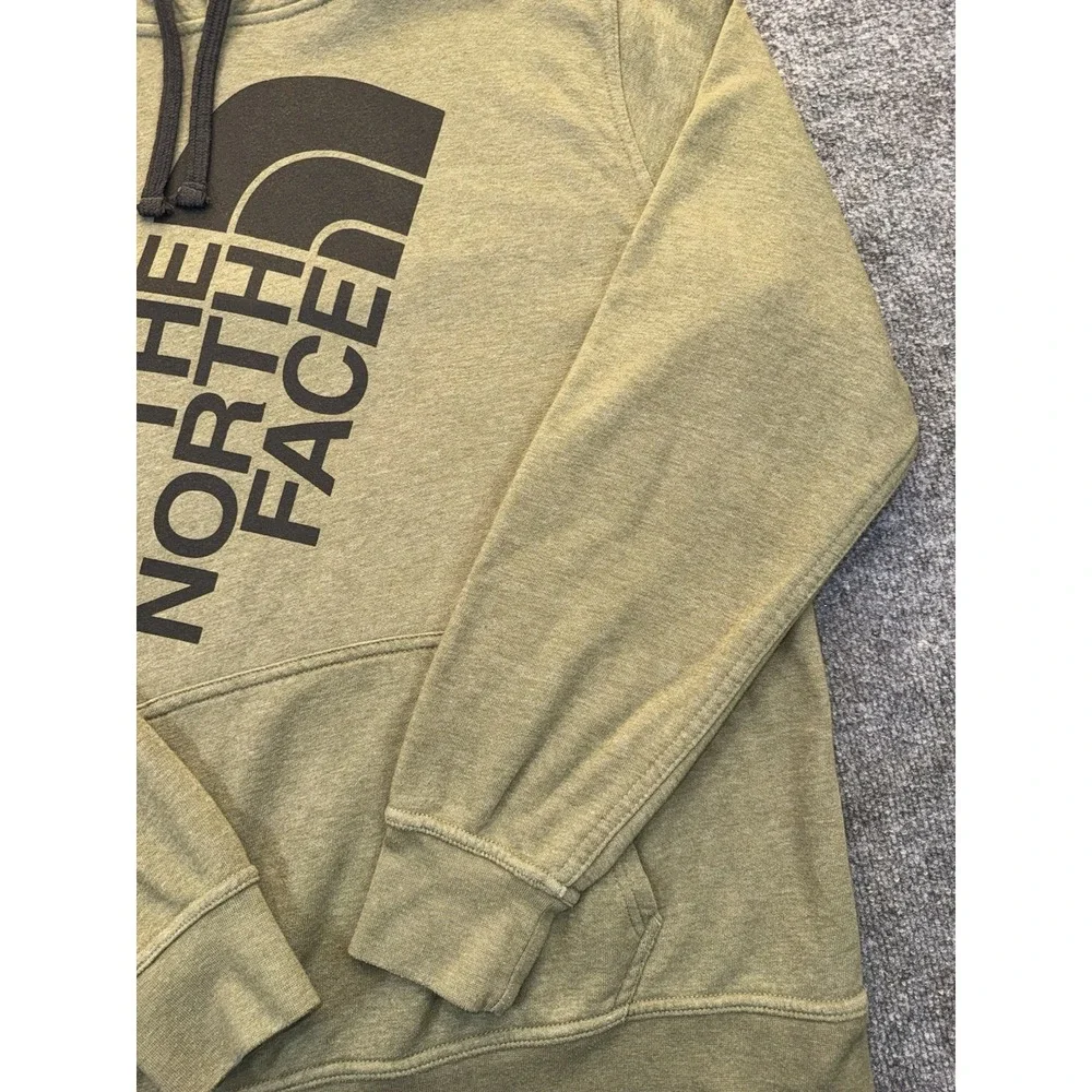 The North Face Hoodie Olive Green Logo Pullover Sweatshirt Men's Large